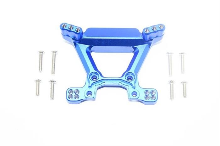 GPM TRAXXAS Rustler, Hoss 4x4 Aluminium Dämpfersteher vorne blau / GPMRUS4028B