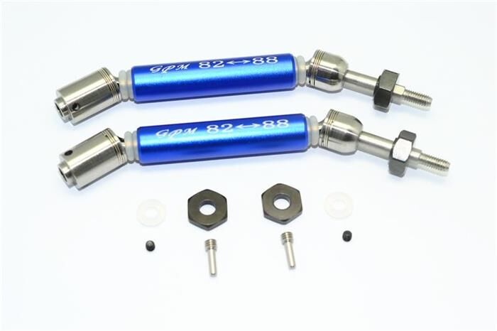 GPM TRAXXAS Slash 2WD/4x4, Stampede 4x4 Edelstahl CVD mit Aluminiumwelle hinten blau / GPMSSLA1277RHAB