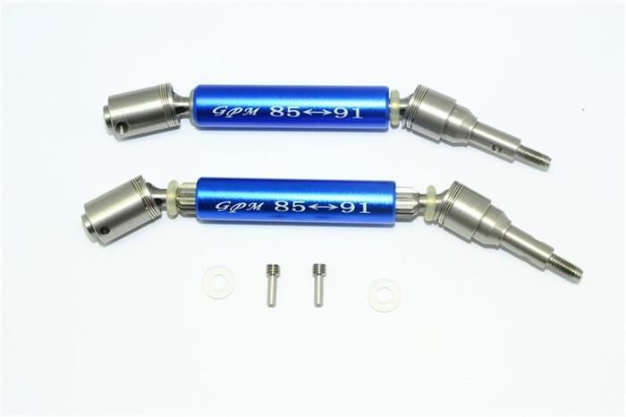GPM TRAXXAS XO-01 Edelstahl CVD Achse mit Alu-Antriebswelle vorn blau / GPMSXO1280FHAB