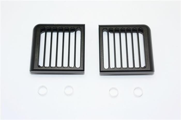 GPM TRAXXAS TRX-4 Defender Aluminium Scheinwerfer Schutzgitter vertikal schwarz / GPMTRX4050FBBK