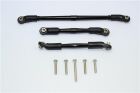 GPM TRAXXAS TRX-4 & 6 Alum. Lenk- & Aufhängungsspurstange ob/unt schwarz (3 Stk.) / GPMTRX4161BKBEBK