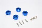 GPM Tamiya TT01 Aluminium Hex Adapter blau (4 Stk.) / GPMTT010B