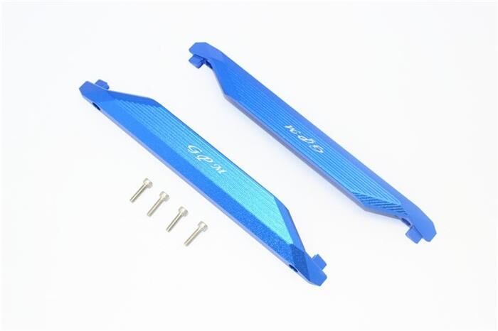 GPM TRAXXAS MAXX Aluminium Chassis-Seitenschutz blau / GPMTXMS014B