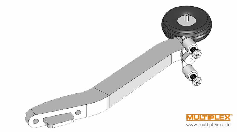 Multiplex Spornfahrwerk inkl. Federn & Schrauben Extra 300 S / 224304