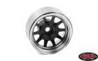 RC4WD 6-Lug Stamped Steel 1.55 Beadlock Wheels (Black&Chrome) / RC4ZW0337