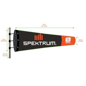 Spektrum Smart Airfield Windsock 10x36in / 91x35cm...