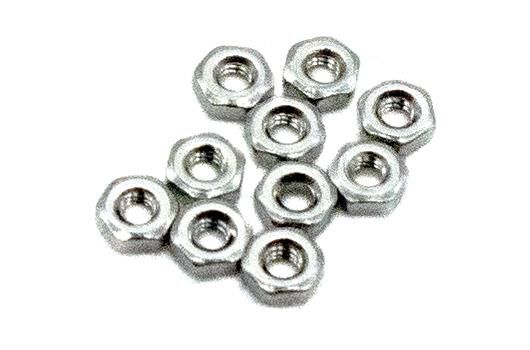 HRC Racing Muttern M2 Rostfreier Stahl Silber (10) / HRC2201M2S