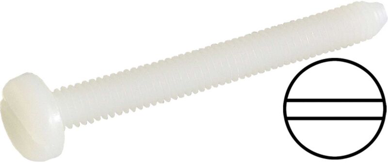 Robbe Modellsport NYLONSCHRAUBEN M8/80MM ZYLINDERKOPF MIT SCHLITZ 10STK. / 50991001