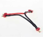 Robbe Modellsport V-KABEL T-STECKSYSTEM BUCHSE AUF 2X STECKER 14AWG/2,1MM² 10CM 1STK. / 46095