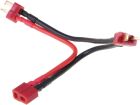 Robbe Modellsport V-KABEL T-STECKSYSTEM BUCHSE AUF 2X STECKER 14AWG/2,1MM² 10CM 1STK. / 46095