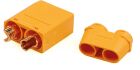 Robbe Modellsport XT-90 S Stecker mit Lötpin Abdeckung 5Stk. (Kontakt = Stecker) / 40042