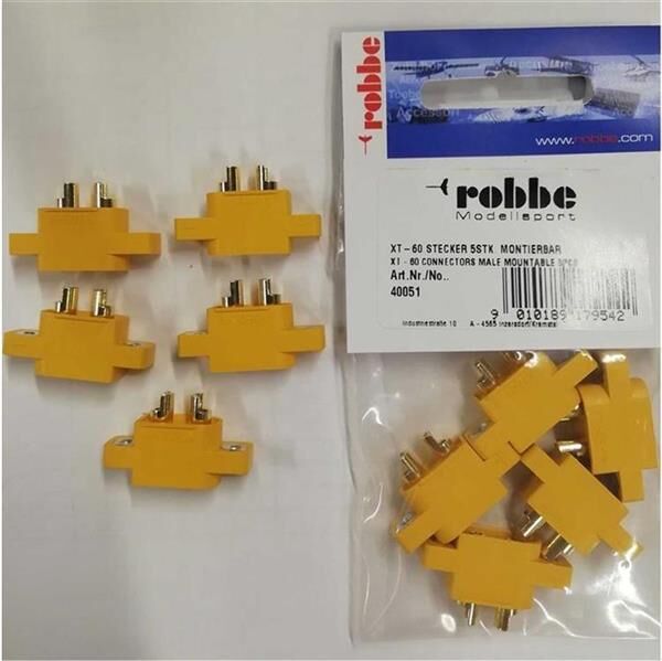 Robbe Modellsport XT-60 STECKER 5STK. MONTIERBAR / 40051