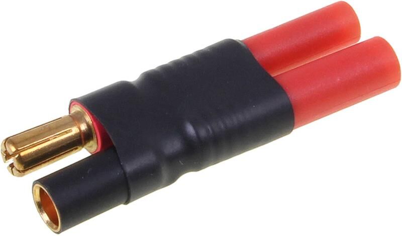 Robbe Modellsport ADAPTER 4MM AUF 5,5MM GOLDKONTAKT STECKSYSTEM BUCHSE = SCHWARZ / 46211