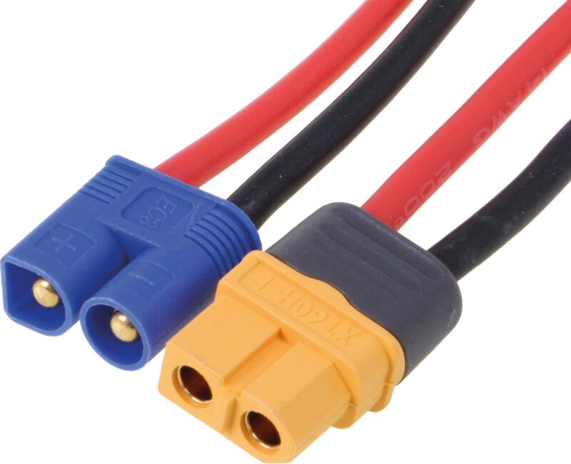 Robbe Modellsport Ladekabel für ISDT/SKYRC EC-3 Stecker Ladegerätseite = XT-60 Buchse,500MM, 14AWG 1Stk. / 46187