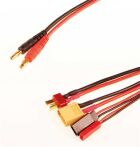 Robbe Modellsport Ladekabel Multi 7 4-fach XT-60,T-Stecker ,BEC,Graupner/JR 14AWG / 46265