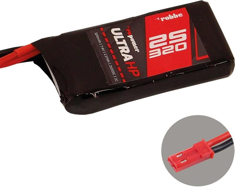 Robbe Modellsport RO-POWER ULTRA HP 320MAH 7,4 VOLT 2S 25(50)C LIPO AKKU / 7317