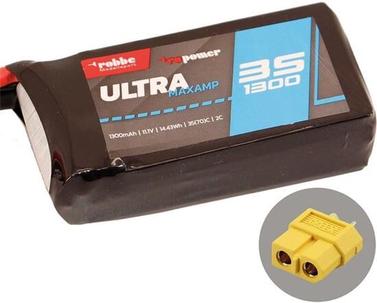 Robbe Modellsport RO-POWER ULTRA MAXAMP 1300MAH 11,1 VOLT 3S 35(70)C LIPO AKKU / 7356
