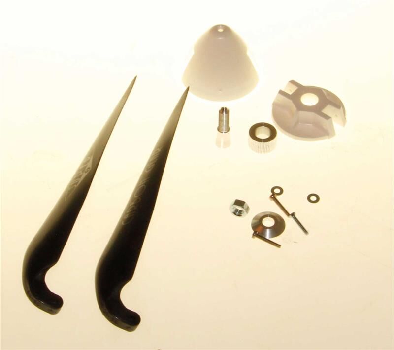 Robbe Modellsport Klappluftschraubenset 11X8" 38mm Spinner 3,2mm Motorwelle MILAN / 26530003