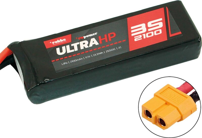 Robbe Modellsport RO-POWER ULTRA HP 2100MAH 11,1 VOLT 3S 25(50)C LIPO AKKU / 7337