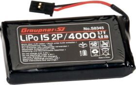 GRAUPNER SENDERAKKU LIPO 1S 2P 4000 MAH 3,7 VOLT S-AKKU...