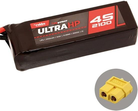 Robbe Modellsport RO-POWER ULTRA HP 2100MAH 14,8 VOLT 4S 25(50)C LIPO AKKU / 7338