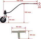 Robbe Modellsport Heckfahrwerk Carbon gross lenkbar mit Rad 30mm / 56000080