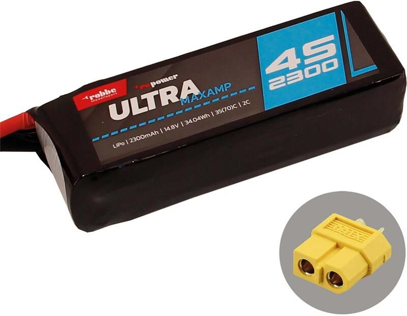 Robbe Modellsport RO-POWER ULTRA MAXAMP 2300MAH 14,8 VOLT 4S 35(70)C LIPO AKKU / 7363