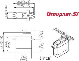 GRAUPNER DES 428 BB MG DIGITAL SERVO / 7911