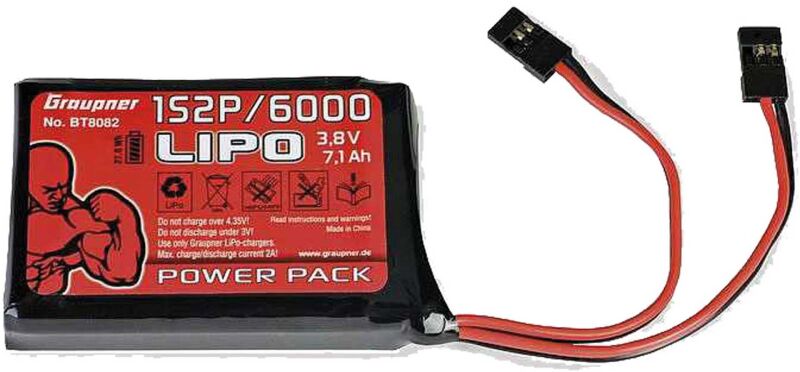 GRAUPNER SENDERAKKU 3,8V 6000MAH FÜR HOTT / BT8082