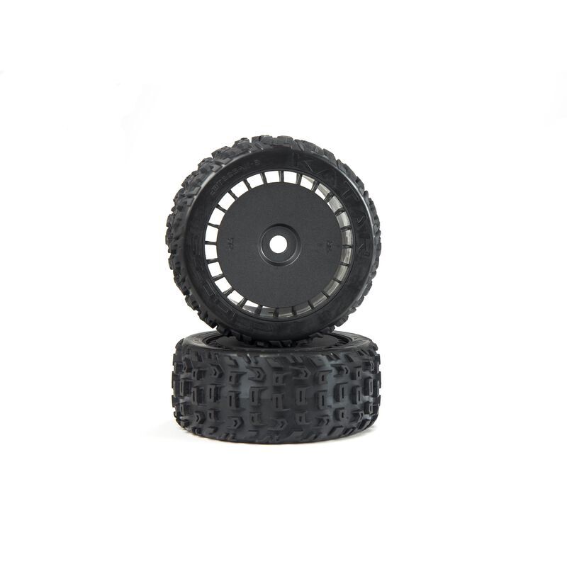 ARRMA Reifensatz dBoots Katar T Belted 6S Glued (Blk) (Paar) / ARA550097