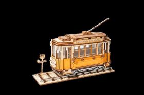 Robotime Straßenbahn (Lasercut Holzbausatz) / 15268
