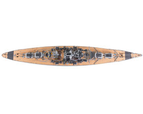 Amati Standmodell Schlachtschiff Bismarck 1:200 Bausatz /...