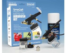 SPRAYCRAFT Easy-to-Use SP15K Airbrush Starter Kit mit Druckluftdose / 493216