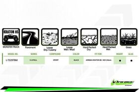 LOUISE MFT X-UPHILL KRATON 8S Serie Tire Set Mounted Sport Black Wheels Hex 24mm / LR-T3297BM