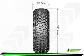 LOUISE CR-GRIFFIN Class 1 1-10 Crawler Räder Super Soft Black 1.9 Hex 12mm / LR-T3344VB