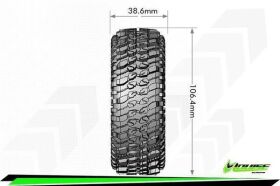 LOUISE CR-CHAMP Class 1 1-10 Crawler Räder Super Soft for 1.9 / LR-T3345VI