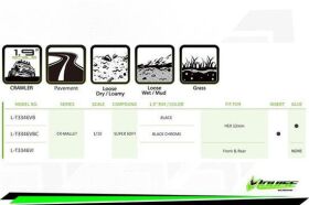 LOUISE CR-MALLET Class 1 1-10 Crawler Tire Set Mounted Super Soft Black 1.9 Wheels Hex 12mm / LR-T3346VB