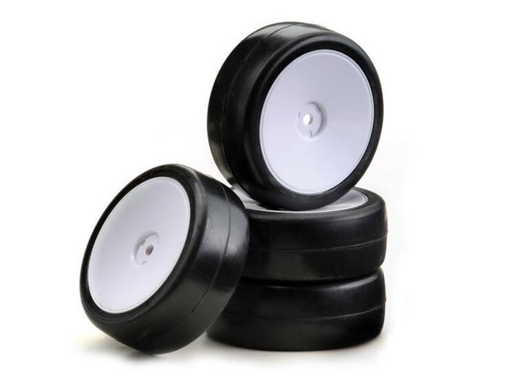 ABSIMA Räderset Onroad "Disc / Slick" weiß 1:10 (4 St.) / 2510007