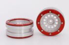 Metsafil CRAWLER Felgen Beadlock Wheels PT-Bullet Silber/Rot 1.9 (2 St.)  / MT0020SR