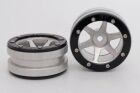Metsafil CRAWLER Felgen Beadlock Wheels PT- Slingshot Silber/Schwarz 1.9 (2 St.)  / MT0030SB