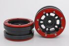 Metsafil CRAWLER Felgen Beadlock Wheels PT- Distractor Schwarz/Rot 1.9 (2 St.)  / MT0040BR