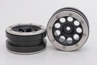 Metsafil CRAWLER Felgen Beadlock Wheels PT- Ecohole Schwarz/Silber 1.9 (2 St.)  / MT0050BS