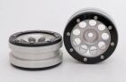 Metsafil CRAWLER Felgen Beadlock Wheels PT- Ecohole Silber/Schwarz 1.9 (2 St.)  / MT0050SB