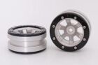 Metsafil CRAWLER Felgen Beadlock Wheels PT- Claw Silber/Schwarz 1.9 (2 St.)  / MT0060SB