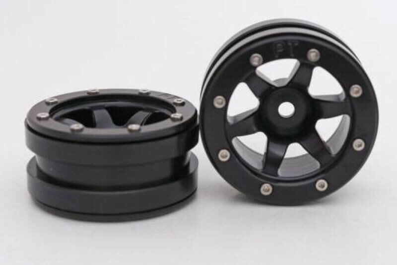 Metsafil CRAWLER Felgen Beadlock Wheels PT- Wave Schwarz/Schwarz 1.9 (2 St.)  / MT0070BB
