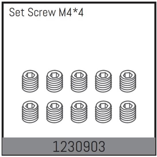 ABSIMA M4*4 Madenschrauben (10 St.) / 1230903