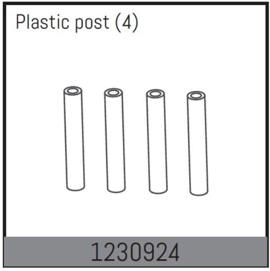 ABSIMA Kunststoffpfosten (4 St.) / 1230924