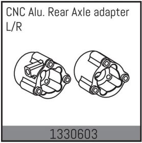 ABSIMA CNC Alu. Hinterachsadapter L/R - Yucatan / 1330603