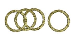 AMEWI Felgenringe gold, 4 Stück / 021-17223138A