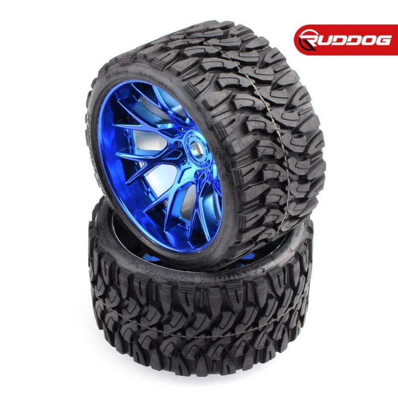 Sweep Terrain Crusher Offroad Beltedtire Blue wheels 1/2 offset W/ WHD 2pcs / SR-SRC1002BC